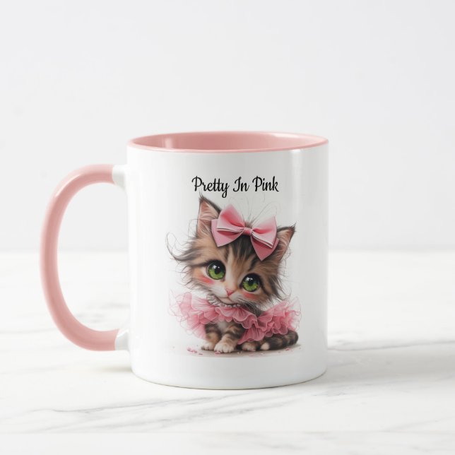 Pretty In Pink. – Kitten Mug (Left)