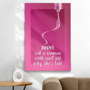 Pretty in Pink Nails Poster