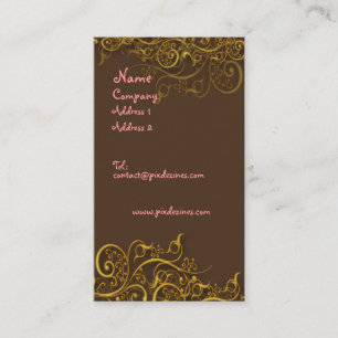 Pretty in Pink on chocolate w/ swirls profile card