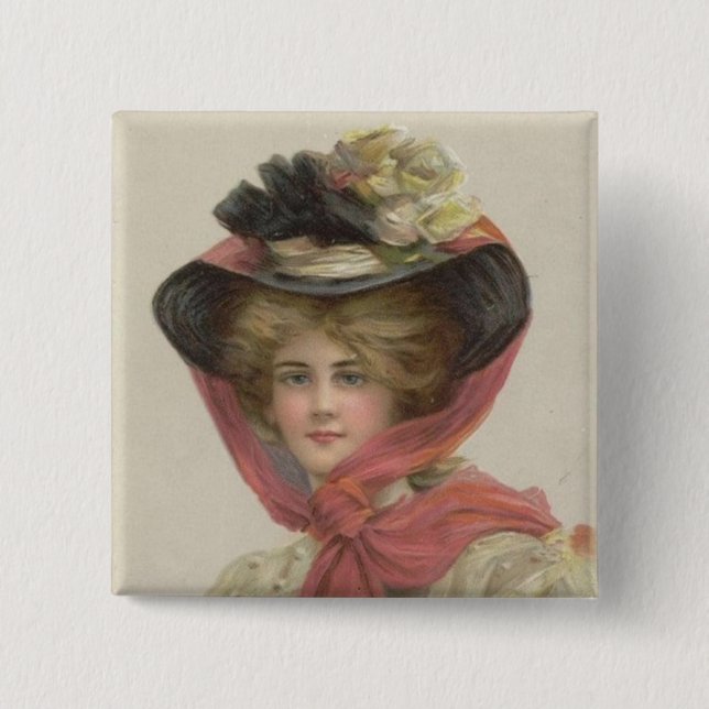 Pretty In Pink Past Time Sweetheart Button (Front)