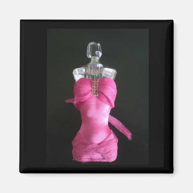 Pretty in Pink perfume bottle Magnet (Front)