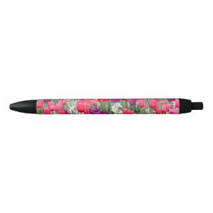 Pretty in Pink Petals  Black Ink Pen