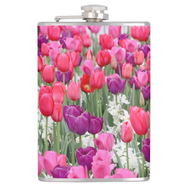 Pretty in Pink Petals  Hip Flask (Front)