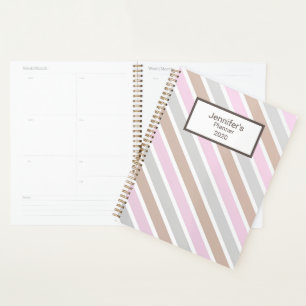 Pretty in Pink Pinstriped Design Planner
