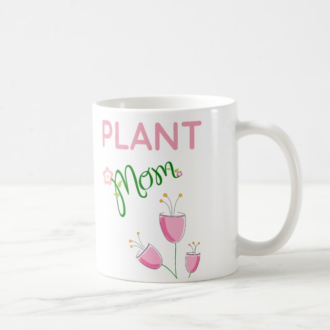 Pretty In Pink Plant Mum Mug - Gift For Mum (Right)