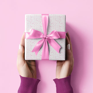 Pretty in Pink Random Sized Pink Polka Dots Wrapping Paper