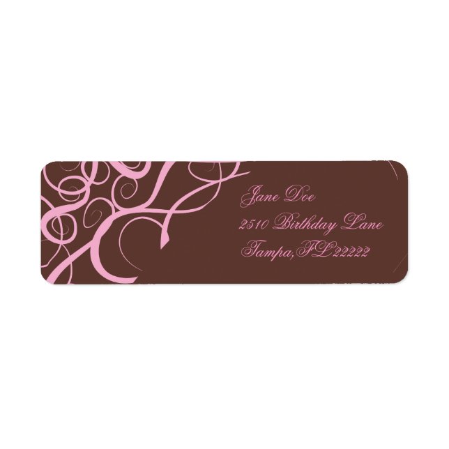 Pretty in Pink Return Address Label (Front)