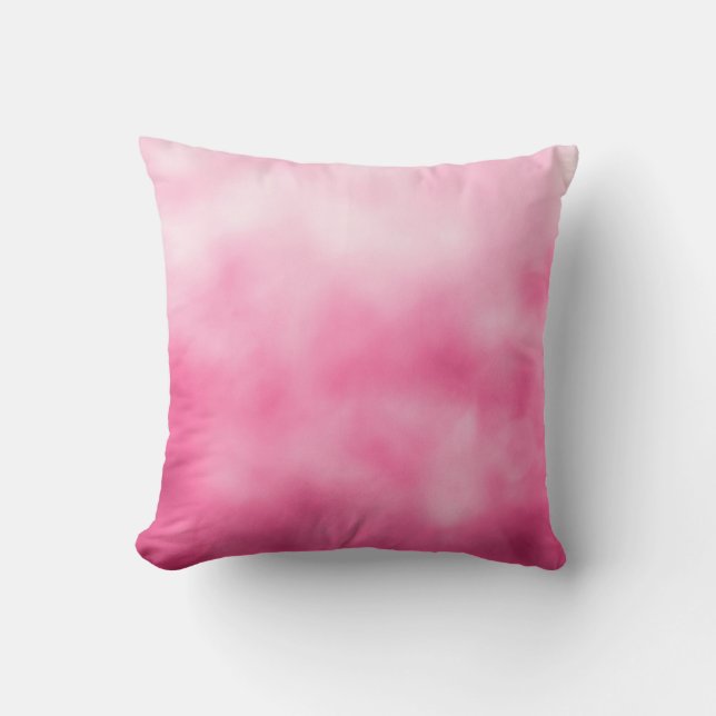 Pretty in Pink Reversible Tie Dye Throw Pillow (Front)