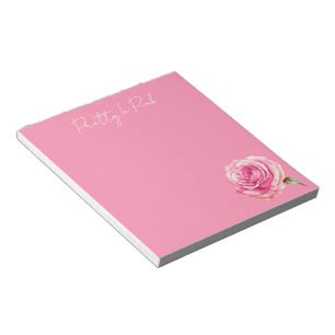 Pretty in Pink Rose Notepad