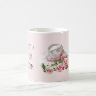 Pretty in Pink Roses Hat Coffee Mug