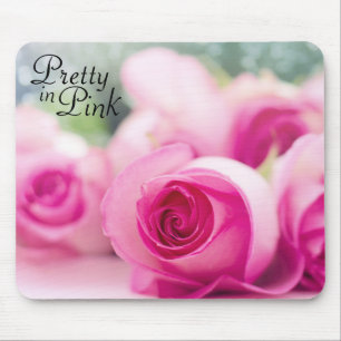 Pretty in Pink Roses Mouse Pad