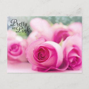 Pretty in Pink Roses Postcard