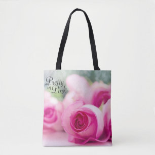 Pretty in Pink Roses Tote Bag