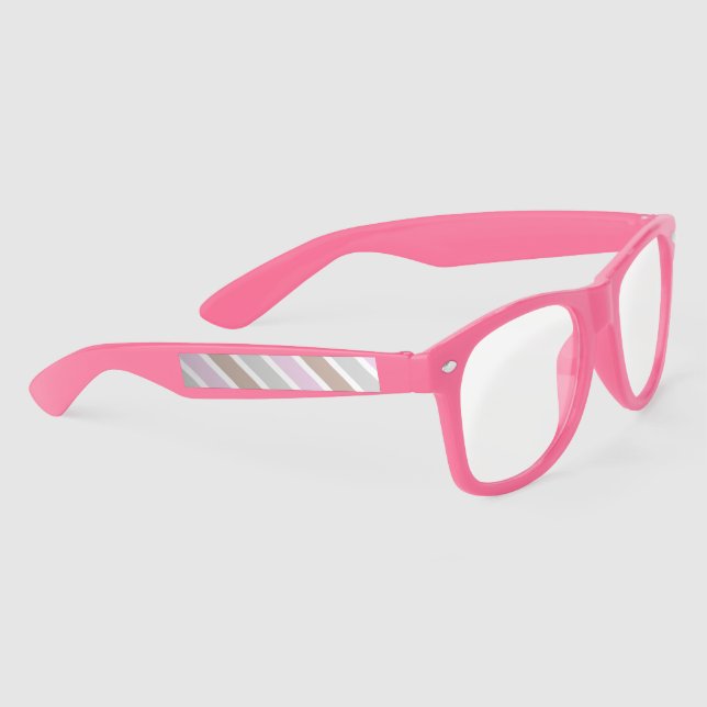 Pretty in Pink Strip Design Sunglasses (Right)