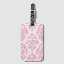 Pretty in Pink Victorian Damask Watercolor Pattern