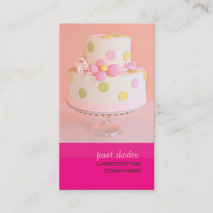 Pretty in Pink wedding cake Business Card