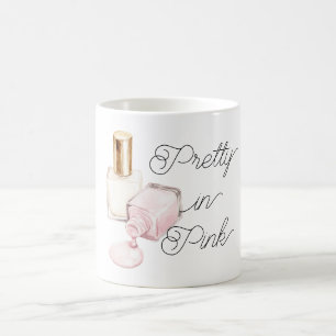 Pretty in Pink White Nail Polish Coffee Mug