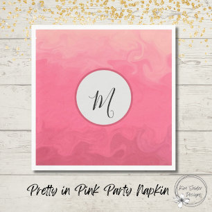 Pretty in Pink With Monogram Napkin