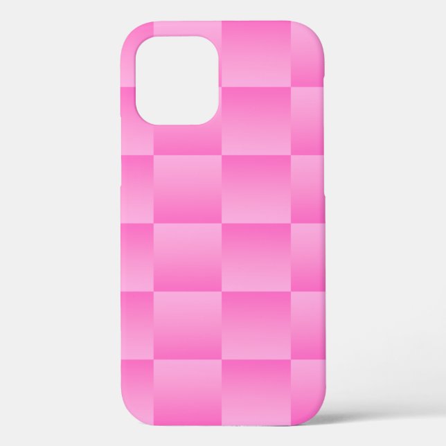 Pretty In Plaid 7, Soft Pink iPhone Case (Back)