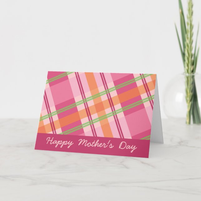 Pretty in Plaid Mother's Day Card (Front)