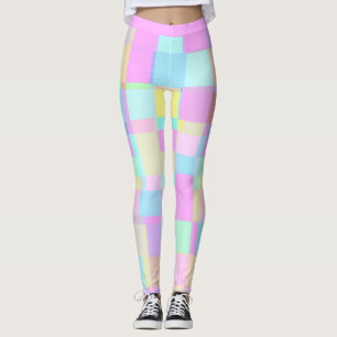 Pretty In Plaid - Soft Pastel Coloured Leggings