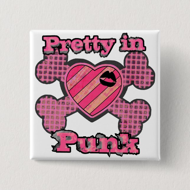 Pretty in Punk 15 Cm Square Badge (Front)