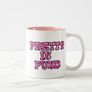 Pretty in Punk Skull Text, Pretty in Punk Skull... Two-Tone Coffee Mug