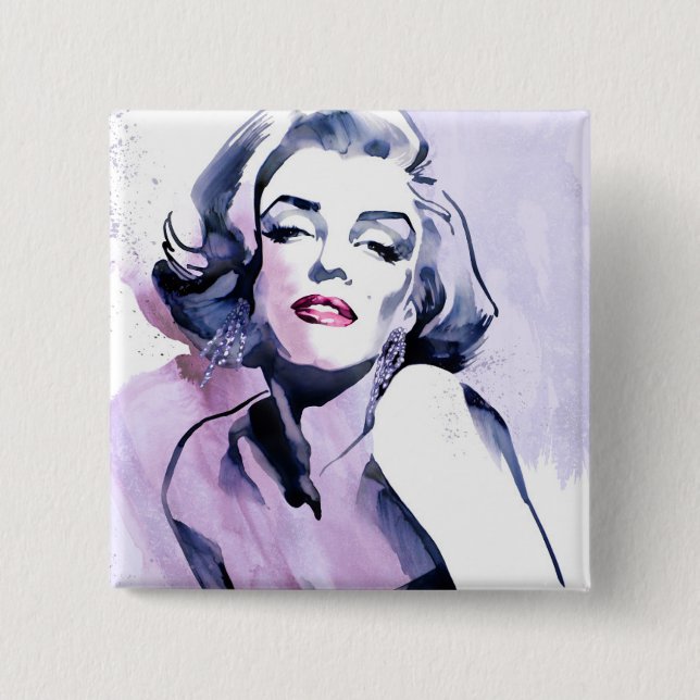 Pretty in Purple 15 Cm Square Badge (Front)