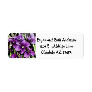 Pretty in Purple flower Return Address Label