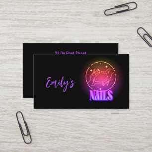 Pretty in purple: Nail Artist Business Card