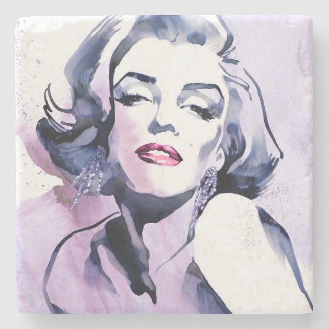 Pretty in Purple Stone Coaster (Front)