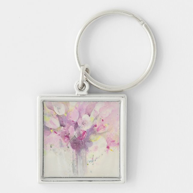 Pretty in Spring | Soft Pink Bouquet Key Ring (Front)