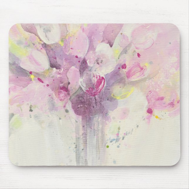 Pretty in Spring | Soft Pink Bouquet Mouse Pad (Front)