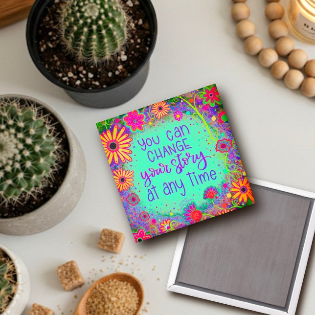 Pretty Inspirational Floral Fun Trendy Your Story Magnet (Creator Uploaded)
