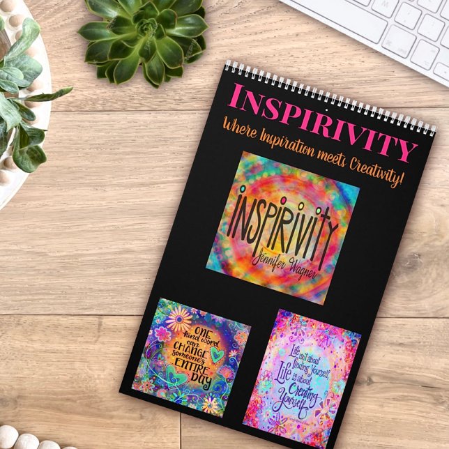 Pretty Inspirational Fun Single Page Inspirivity Calendar (Creator Uploaded)