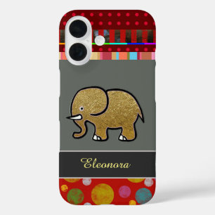 pretty iPhone 6 with elephant personalised 16 Case