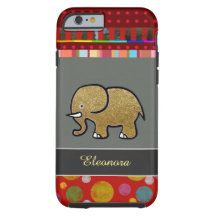 pretty iPhone 6 with elephant personalised
