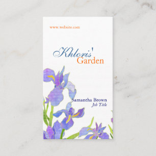 Pretty Iris Professional Florist Business Card