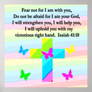 PRETTY ISAIAH 41:10 DESIGN POSTER