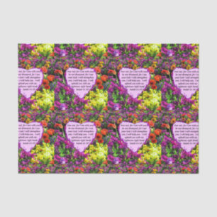 PRETTY ISAIAH 41:10 FLORAL DESIGN TISSUE PAPER