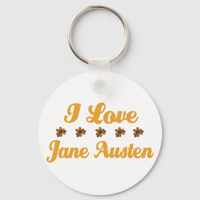 Pretty Jane Austen Lover Key Ring (Front)