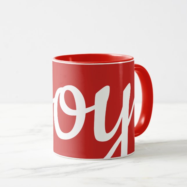 pretty JOY lettering | Mug (Front Right)