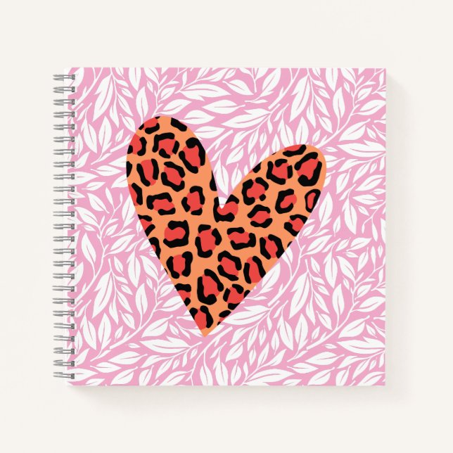 Pretty joyful background Pinky botanical pattern Notebook (Front)