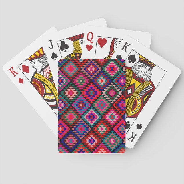 Pretty Kilim Pattern Deck of Cards (Back)