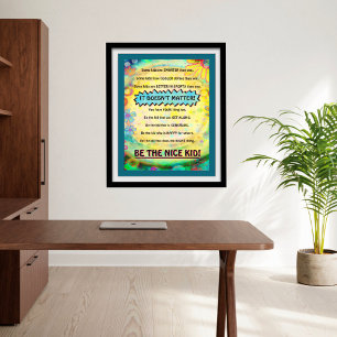 Pretty Kindness School Nice Kid Students Poster