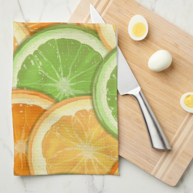 Pretty kitchen towels citrus (Quarter Fold)