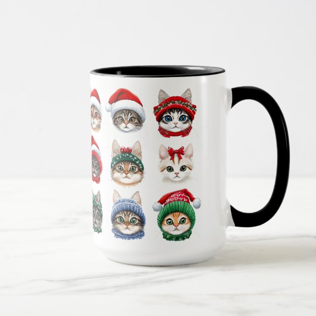 Pretty Kitties in Winter Hats Mug (Right)