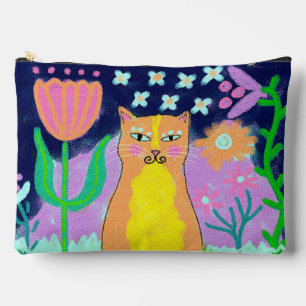 Pretty Kitty Abstract Digital Painting Accessory Pouch