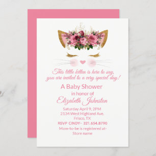 Pretty Kitty Baby Shower Invitation