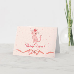Pretty Kitty Birthday Thank You Card